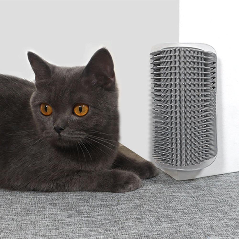 Cat Self Groomer Wall-Mounted Corner Massage Brush Groomer