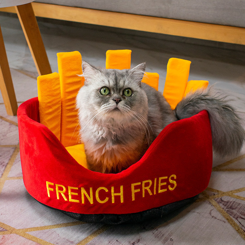 Hamburger French Fries Pet Bed | Purrfect Pet Kingdom