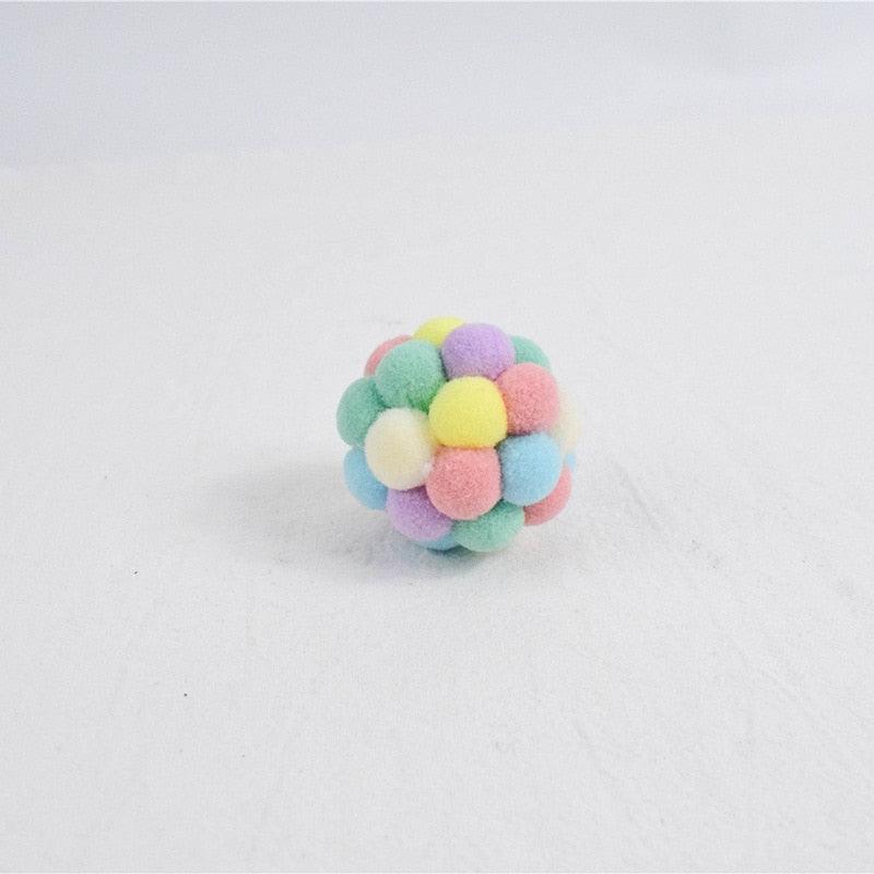 Cat Toy Balls Plush Bite-Resistant Interactive Play 10-Pack
