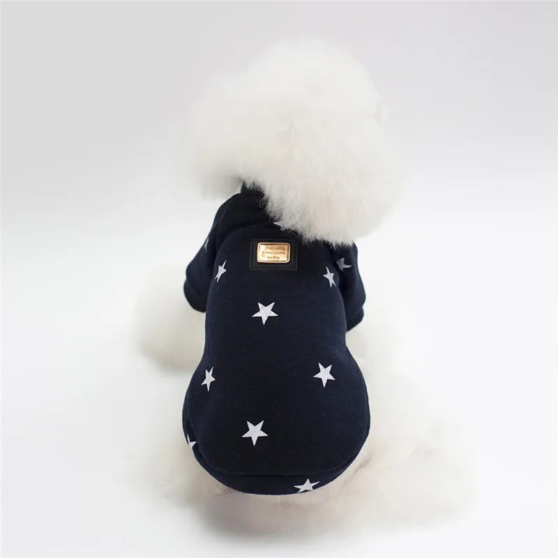 2026 New Brand Soft Pet Dog Clothes For Dog Puppy Cat Winter Warm Clothes Star Print Costume Coat chihuahua Cheap roupa cachorro - Majestic Pet Kingdom