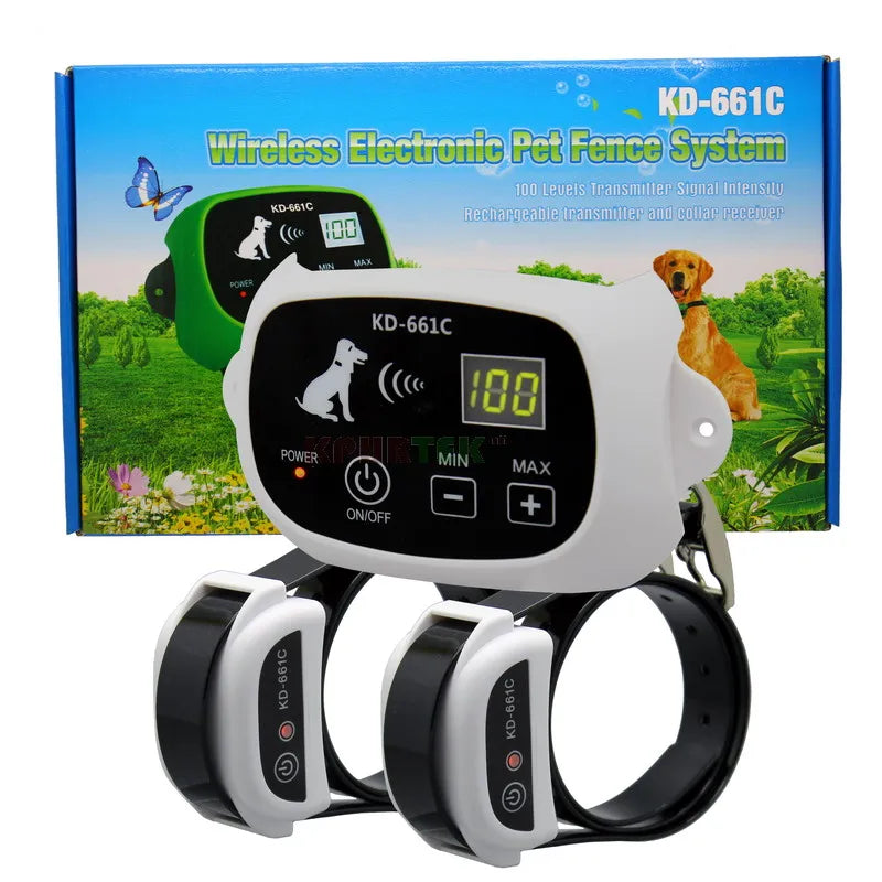 Wireless Pet Fence KD-661C Waterproof Rechargeable System | Purrfect Pet Kingdom