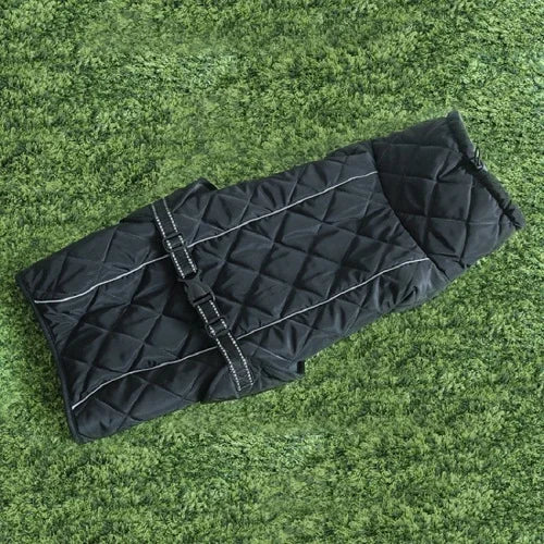 Pet Dog Clothes Big Large Dog Jacket Coat Winter Soft Warm Fleece Retriever Thickening Cotton Dog Clothes For Dog supplies - Black | Purrfect Pet Kingdom