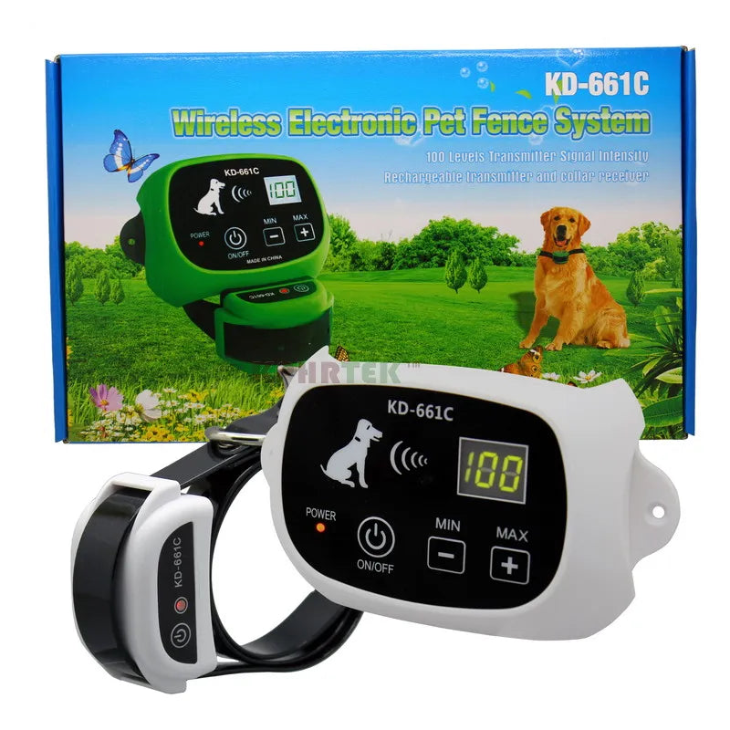 Wireless Pet Fence Waterproof Rechargeable Dog Containment | Purrfect Pet Kingdom