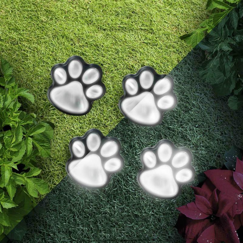 LED Solar Waterproof Cat Dog Animal Paw Shape Lights For Garden Yard Pathway Animal Lover - Majestic Pet Kingdom