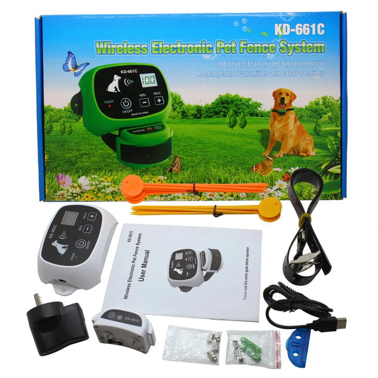Wireless Pet Fence Waterproof Rechargeable Dog Containment | Purrfect Pet Kingdom