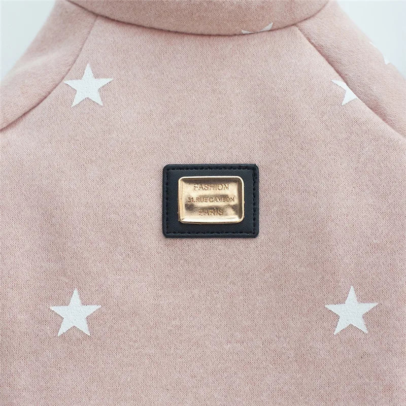 2026 New Brand Soft Pet Dog Clothes For Dog Puppy Cat Winter Warm Clothes Star Print Costume Coat chihuahua Cheap roupa cachorro - Majestic Pet Kingdom