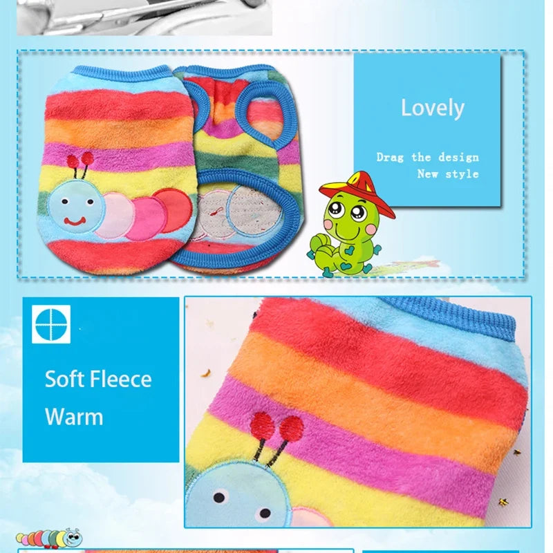 Cute Dog Clothes Winter Vest For Small Dogs Cats Warm Pets Sweater Soft Flannel Puppy Puffer Jacket Dog Accessories Supplies Xxs - Majestic Pet Kingdom