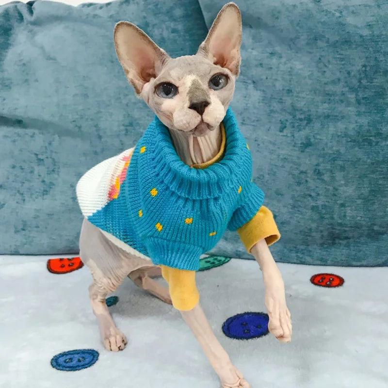 Christmas Cat Sweater Winter Warm Pet Costume for Cats Kedi katten Sphynx Clothing Mascotas Clothes for Dog Animals ropa de gato - Majestic Pet Kingdom