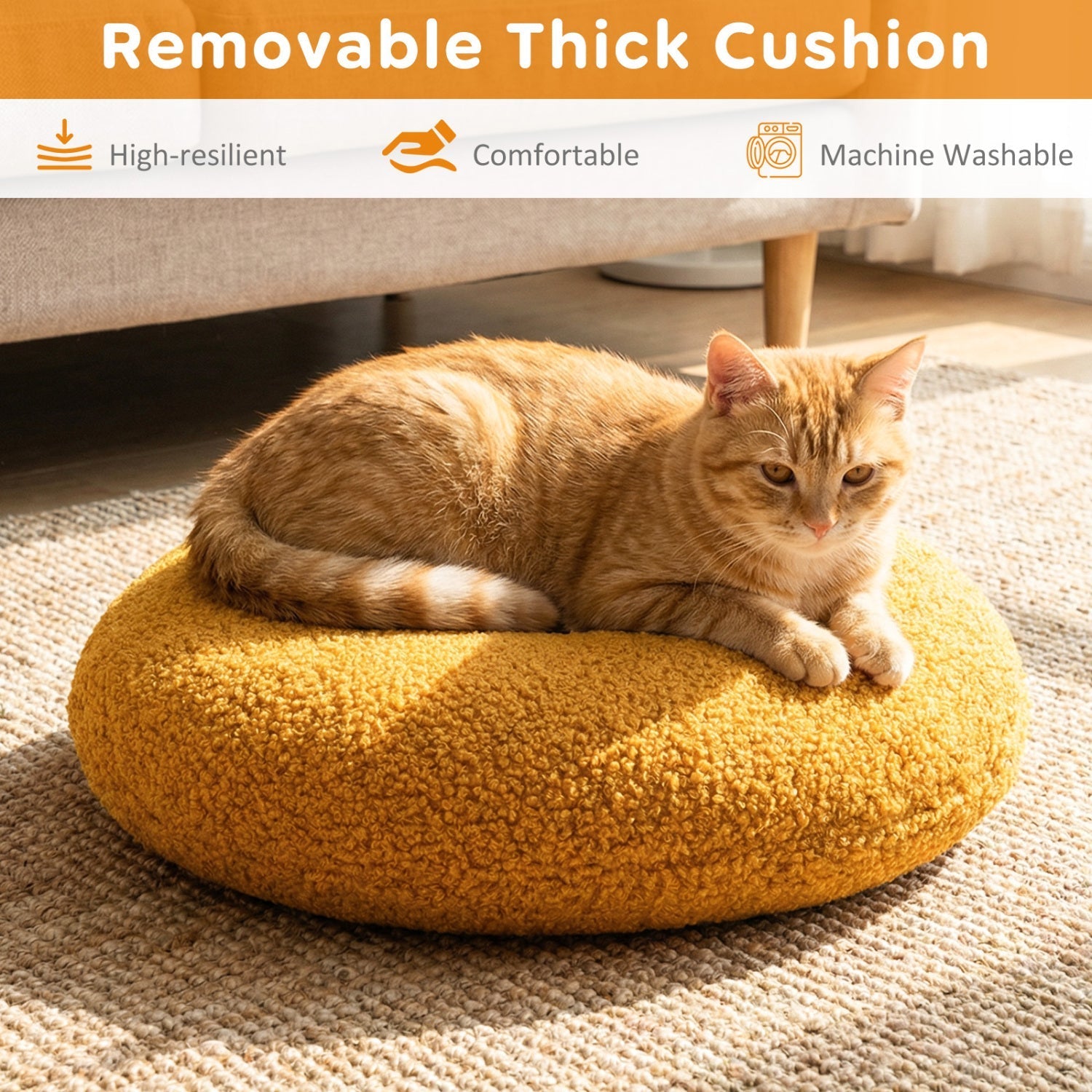Hamburger Cat Nest with Chicken Drumstick Toy and Removable Cushion for Indoor Cats - Majestic Pet Kingdom