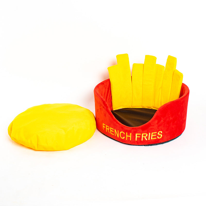 Hamburger French Fries Pet Bed | Purrfect Pet Kingdom