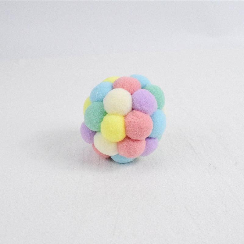 Cat Toy Balls Plush Bite-Resistant Interactive Play 10-Pack