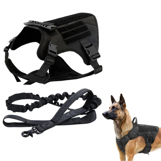 Tactical Dog Harness K9 Breathable Adjustable Large Dog Vest - Main Feature View | Majestic Pet Kingdom