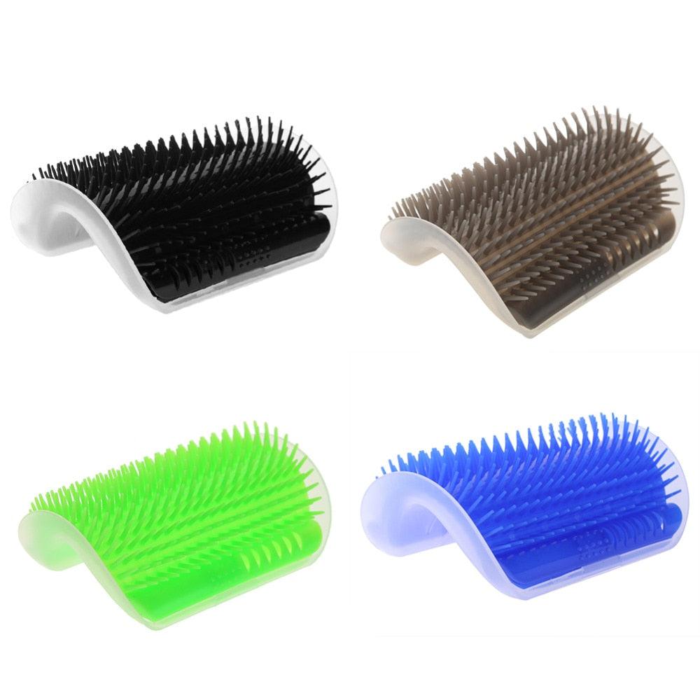 Cat Self Groomer Wall-Mounted Corner Massage Brush Groomer