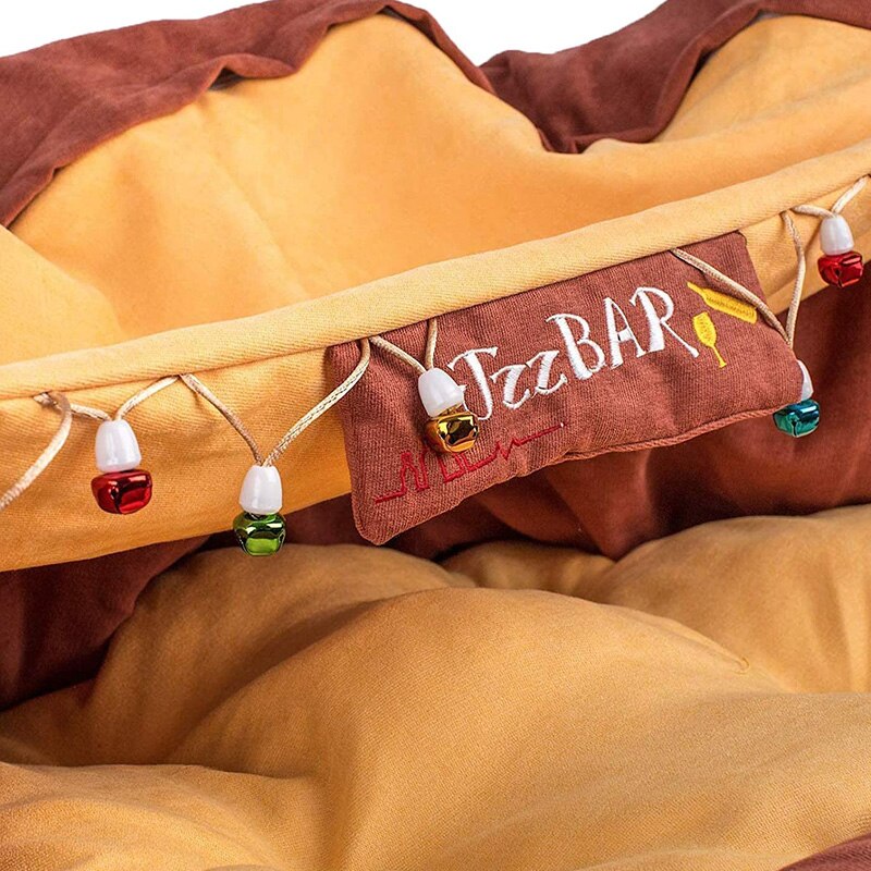 Collapsible Removable Cat Tunnel Tube With Cat Bed Set - Majestic Pet Kingdom