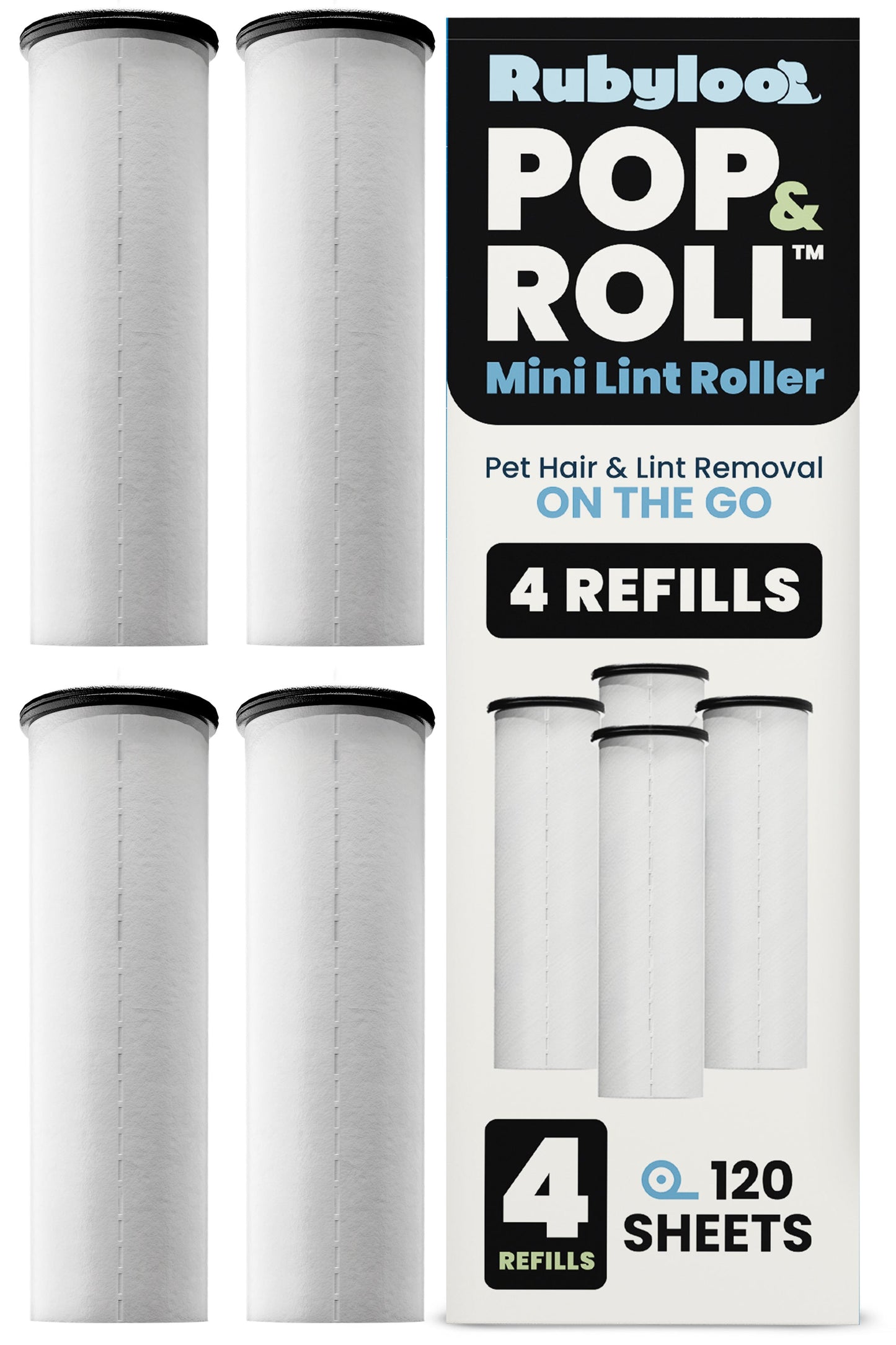 Retractable Mini Lint Roller for Pet Hair with 2 Refills | Purrfect Pet Kingdom