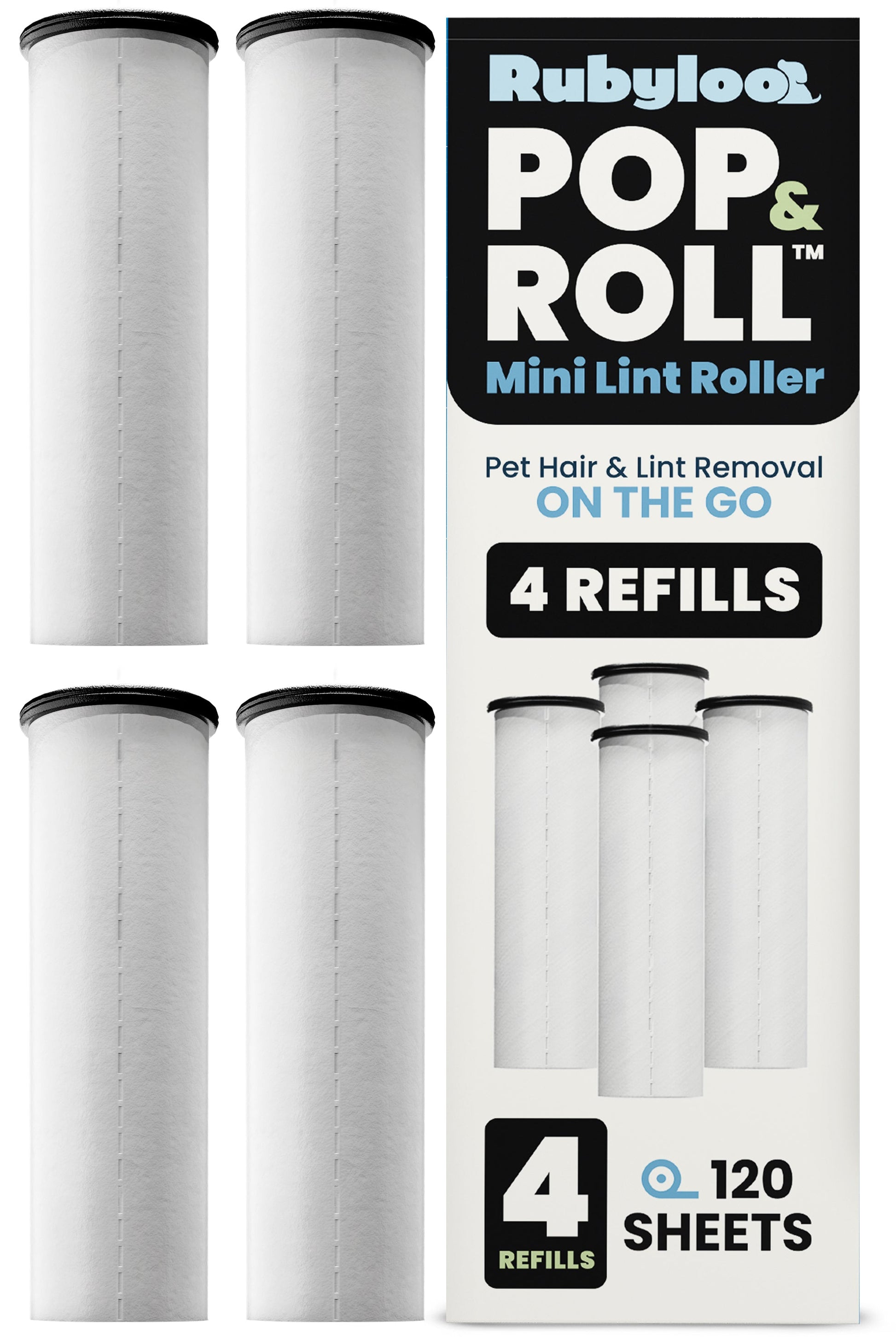 Retractable Mini Lint Roller for Pet Hair with 2 Refills | Purrfect Pet Kingdom