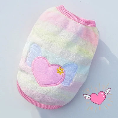 Cute Dog Clothes Winter Vest For Small Dogs Cats Warm Pets Sweater Soft Flannel Puppy Puffer Jacket Dog Accessories Supplies Xxs - Majestic Pet Kingdom