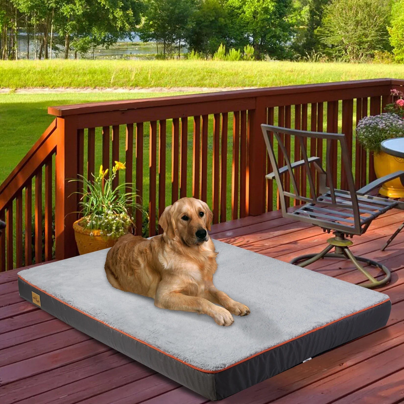 Dog Bed Orthopedic Memory Foam Waterproof Removable Cover