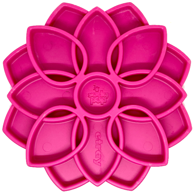 Dog Bowl Mandala eTray Shallow Slow Feeder Enrichment Dish - Main Feature View | Majestic Pet Kingdom