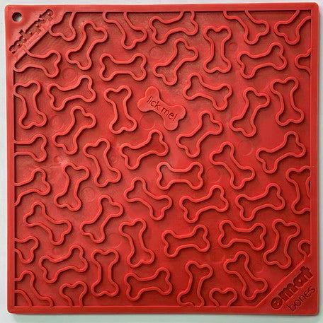 Dog Lick Mat Bones Pattern Silicone Anxiety Relief Food Pad