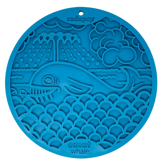 Whale eMat - Enrichment Lick Mat for Dogs and Cats - with