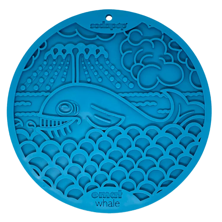 Dog Lick Mat Whale Shape Silicone Anxiety Relief Slow Feeder