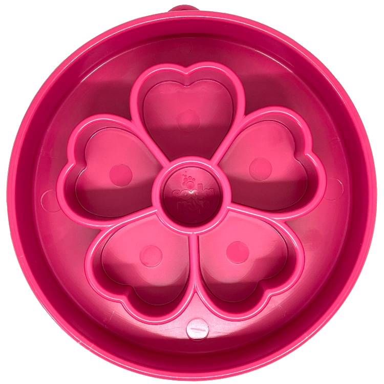 Flower eBowl Deep Slow Feeder Dog Bowl for Enrichment | USA