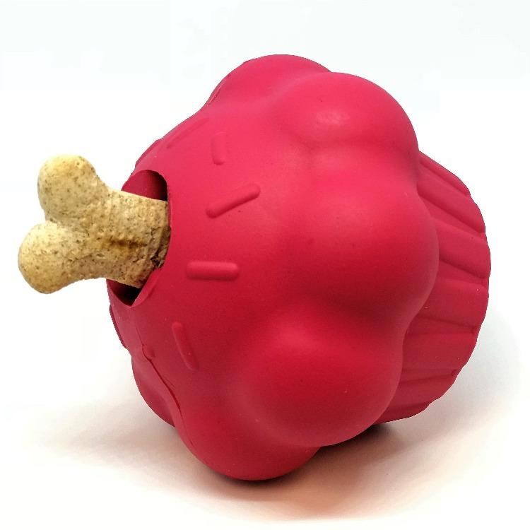 Dog Chew Toy Cupcake eDispenser Durable Rubber Treat Holder