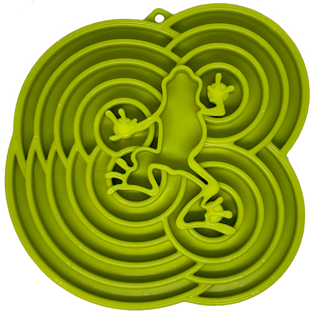 Water Frog eTray - Shallow Slow Feeder Dog Bowl for Best