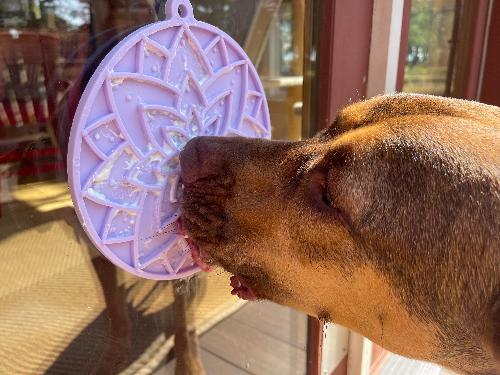 Dog Lick Mat Lotus Design Silicone Slow Feeder Pet Food Pad