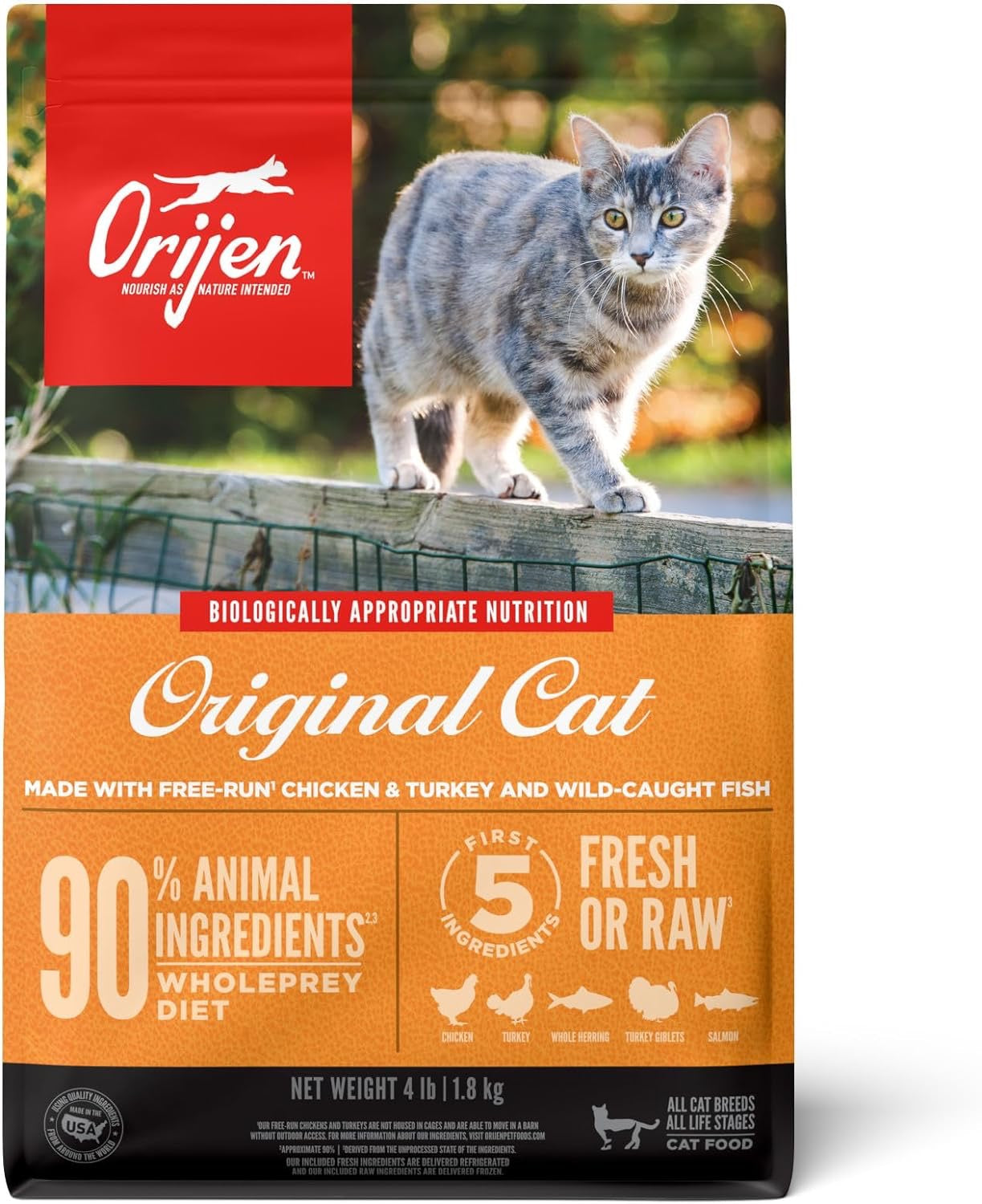 Cat Food Orijen Original High Protein Grain Free Dry Cat Bag