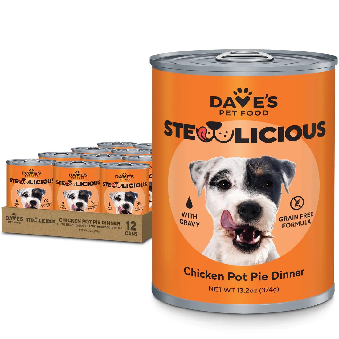 Dave's Stewlicious Chicken Pot Pie Wet Dog Food (13.2oz) - Majestic Pet Kingdom