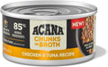 Acana Grain Free Chunks in Broth Chicken & Tuna Wet Cat Food (3oz) - Majestic Pet Kingdom