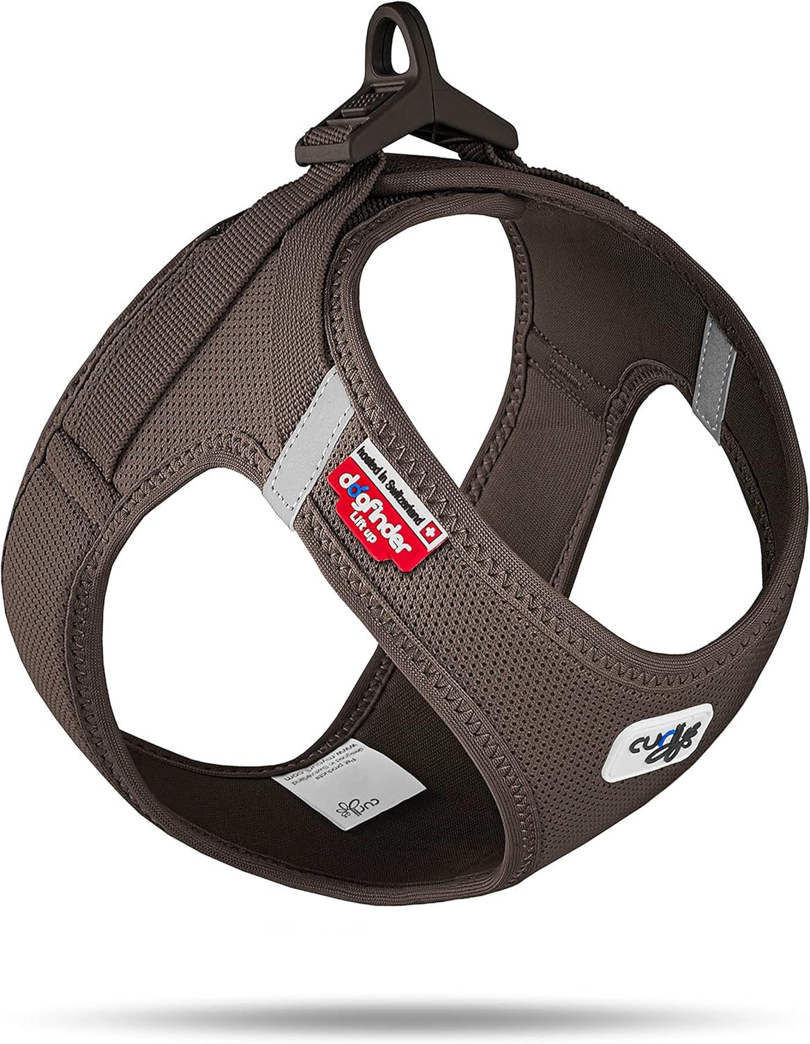 Dog Harness Curli Air Mesh Clasp Brown Breathable Step-In
