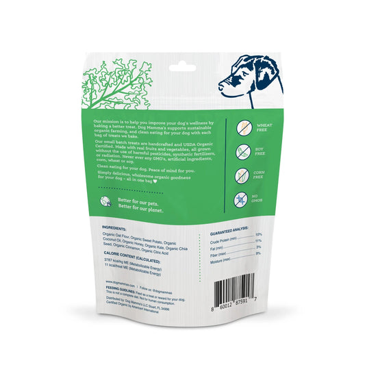Dog Mamma's Organic Sweet Potato & Kale Oven Baked Dog Treats (6oz)