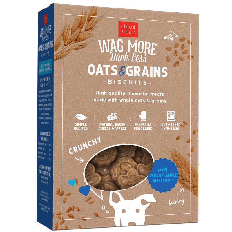 Dog Treats Wagmore Bacon Cheese Apple Crunchy Biscuits 16oz
