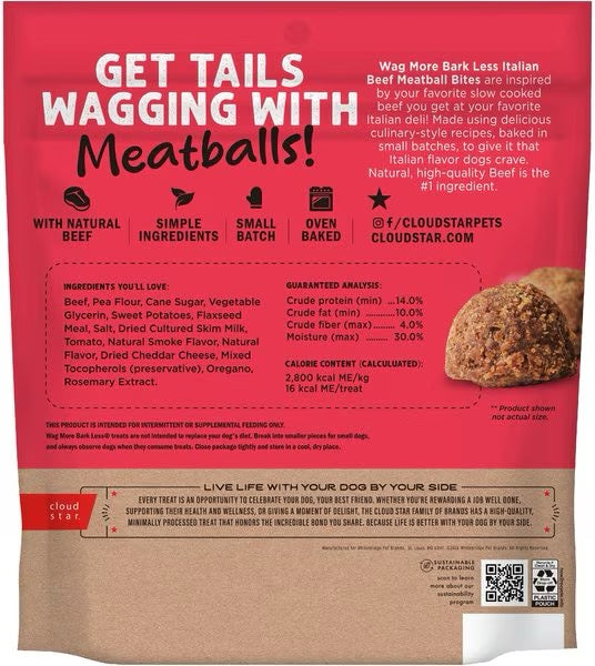 Dog Treats Wagmore Grain-Free Beef Meatball Bites Chews 14oz