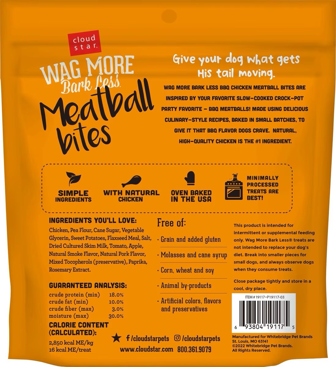 Dog Treats Wagmore Grain-Free Chicken Meatballs Chews 14oz