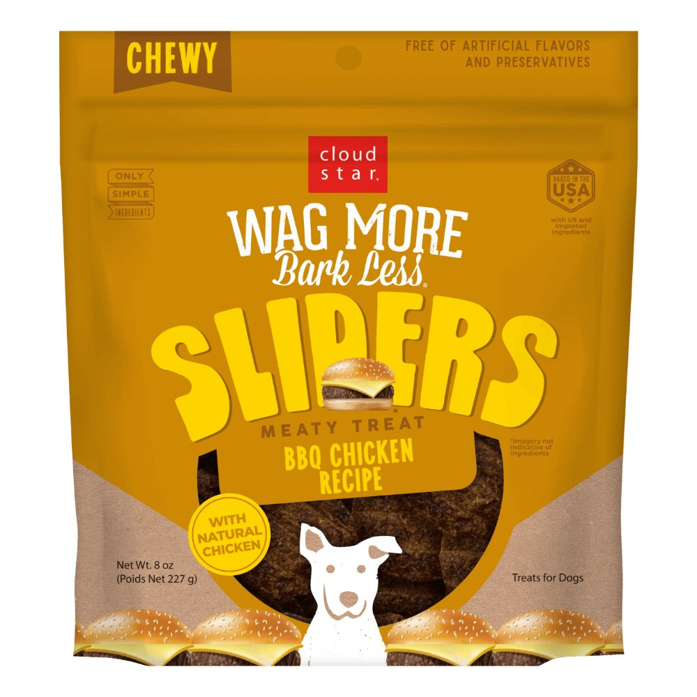Dog Treats Wagmore Grain-Free BBQ Chicken Sliders Chews 8oz