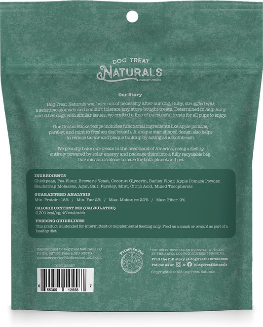 Dog Treat Naturals Chickpea & Mint Dental Sticks Dog Treats (10oz)