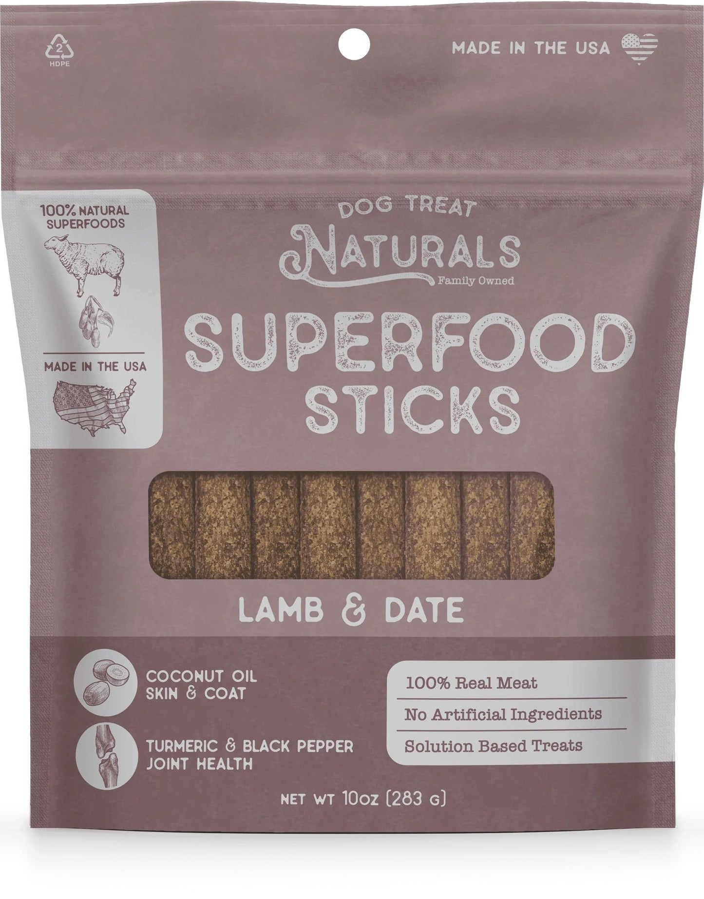 Dog Treats Naturals Superfood Lamb and Date Chews 10oz Pouch