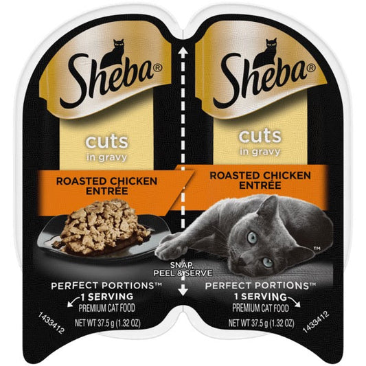 Sheba Perfect Portions Cuts Chicken in Gravy Wet Cat Food (2.65oz) - Majestic Pet Kingdom