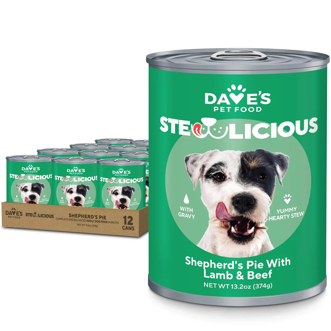Dave's Stewlicious Shepard's Pie w/Lamb & Beef Wet Dog Food (13.2oz) - Majestic Pet Kingdom