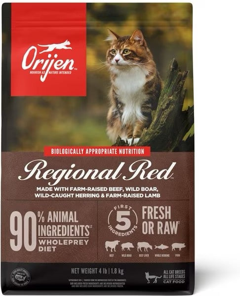 Cat Food Orijen Regional Red High Protein Grain Free Cat Bag
