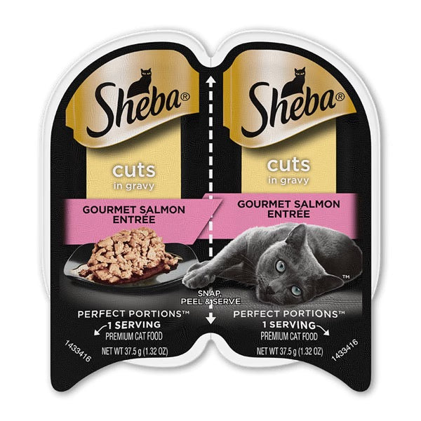 Sheba Perfect Portions Cuts Salmon Wet Cat Food (2.65oz) - Majestic Pet Kingdom