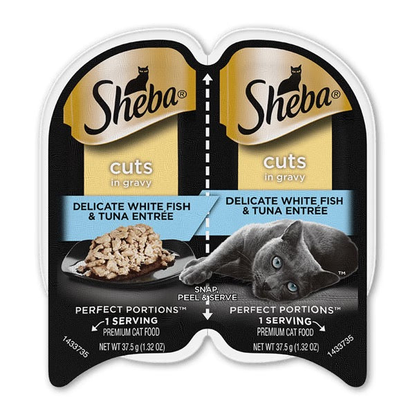 Sheba Perfect Portions Cuts Whitefish & Tuna Wet Cat Food (2.65oz) - Majestic Pet Kingdom