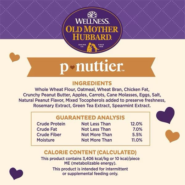 Dog Treats Old Mother Hubbard P-Nuttier Large Biscuits 3lb Bag - Detail Angle 2 | Majestic Pet Kingdom