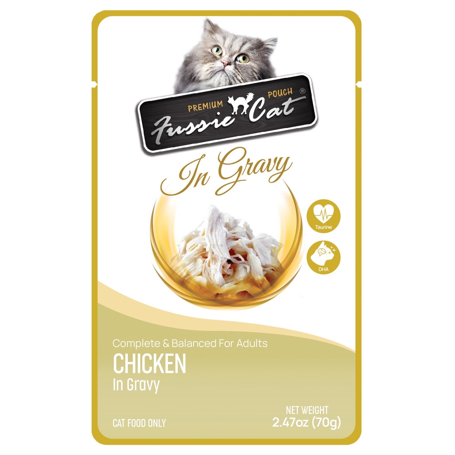Fussie Cat Pouch - Chicken in Gravy (2.47oz) - Majestic Pet Kingdom