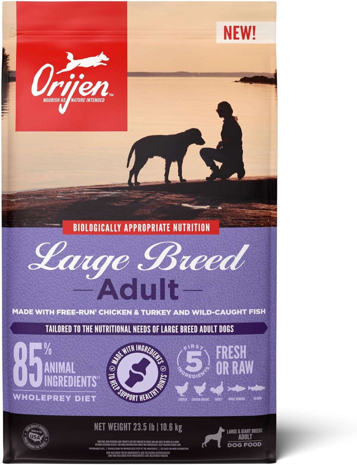 Dog Food Orijen Large Breed Adult High-Protein Grain Free