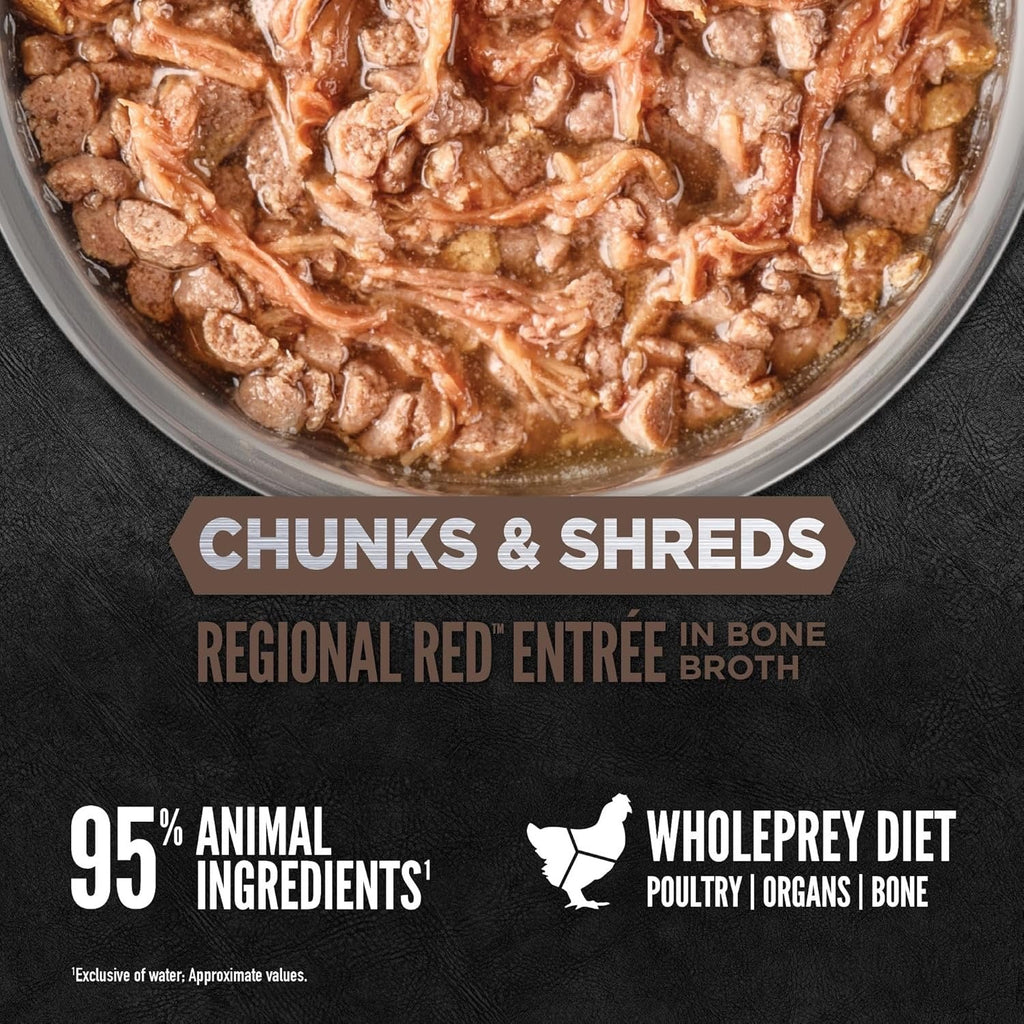 Orijen Grain Free Chunks & Shreds, Regional Red Wet Cat Food (3oz) - Majestic Pet Kingdom